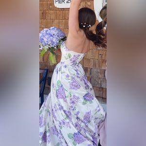 Sherri Hill Purple Floral Prom Dress